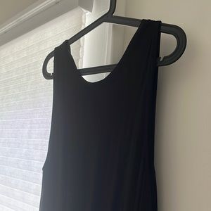 Asos black sleeveless jumpsuit with drawstring